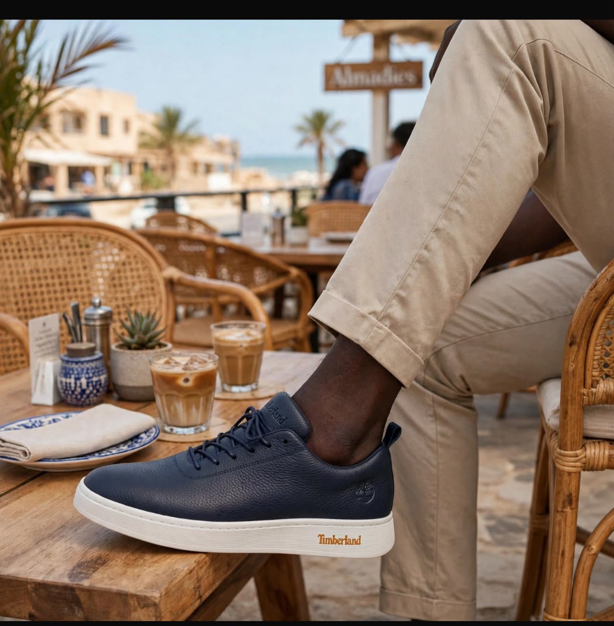 Sneaker cuir ville bleu marine - Enfant (26-35)