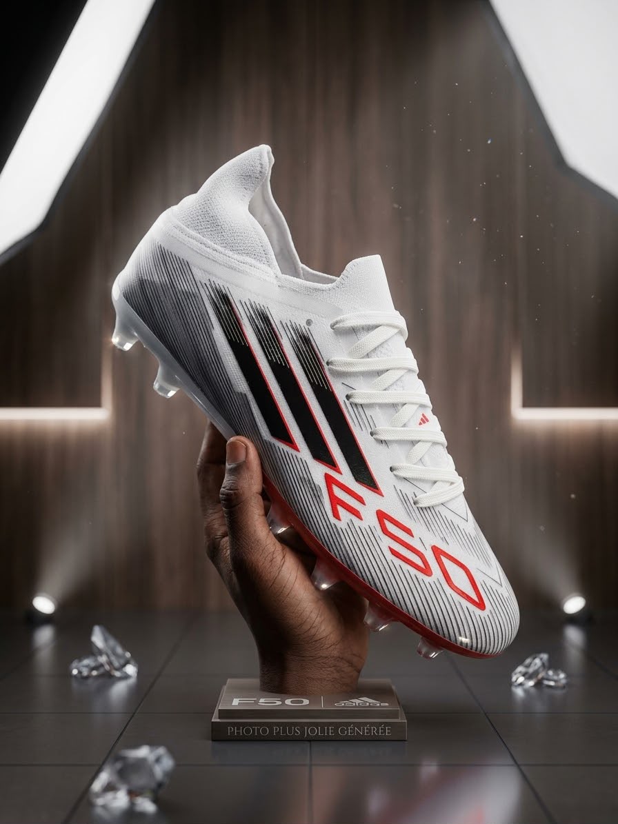 Crampons de football blanc rouge - Adulte (41-46)